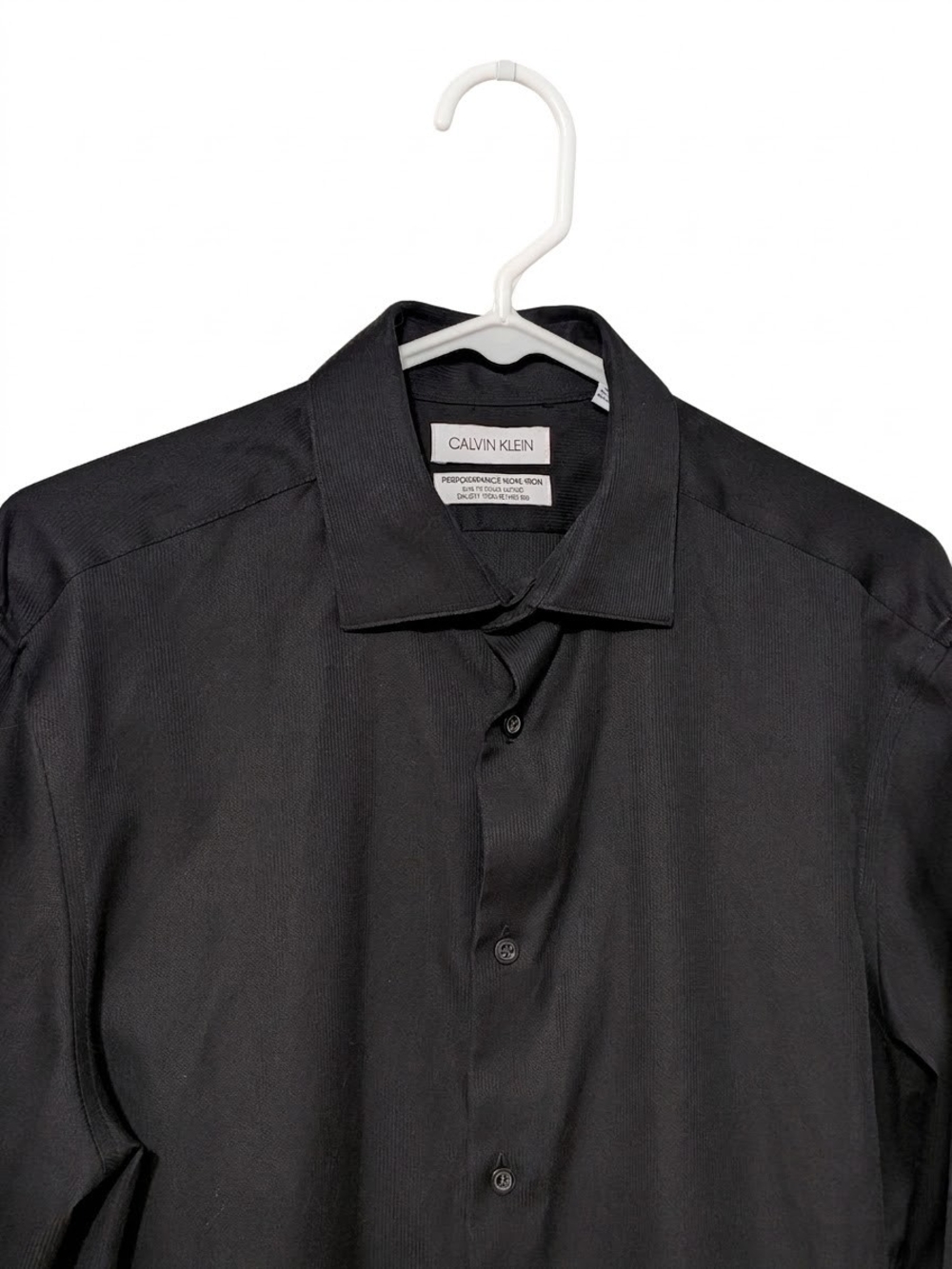 Calvin Klein Men's Black Button-Up Dress Shirt